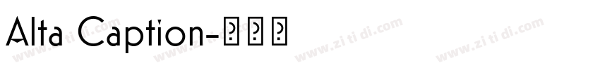 Alta Caption字体转换